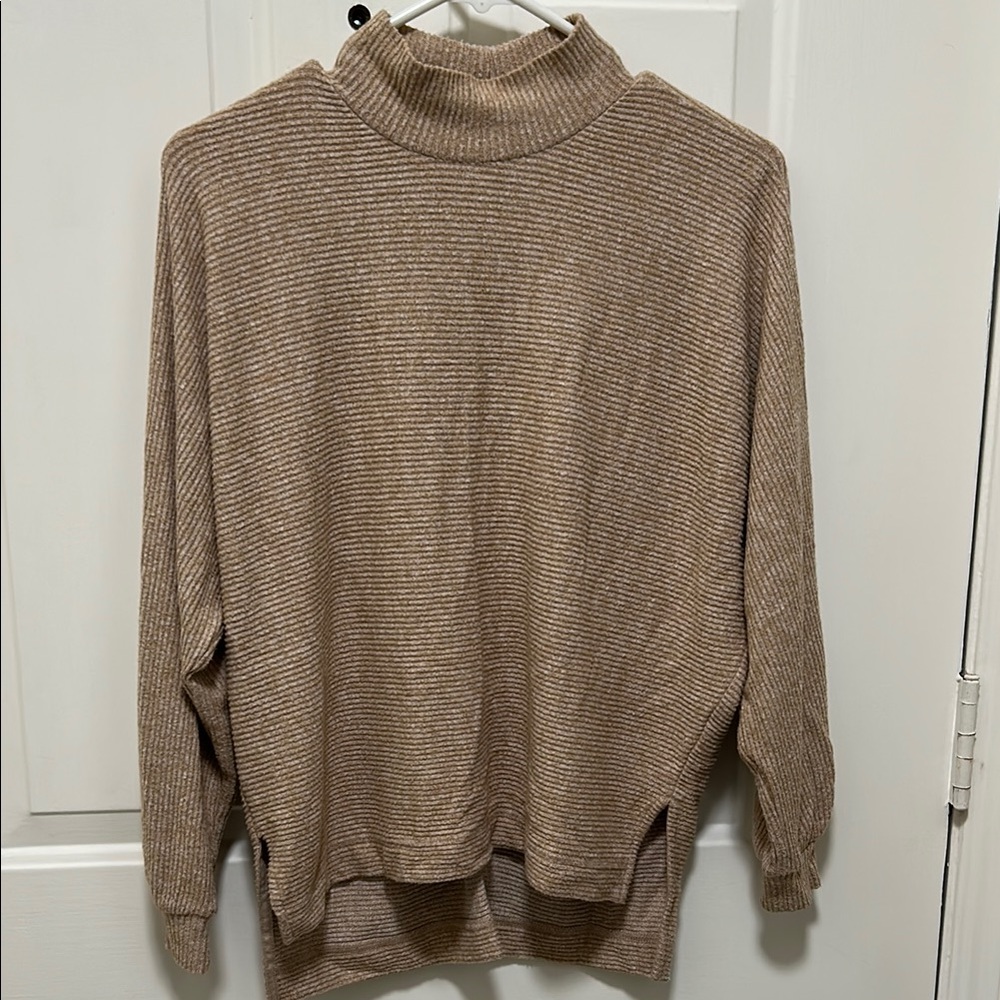 Banana Republic Factory Tan Turtleneck Relaxed Sweater